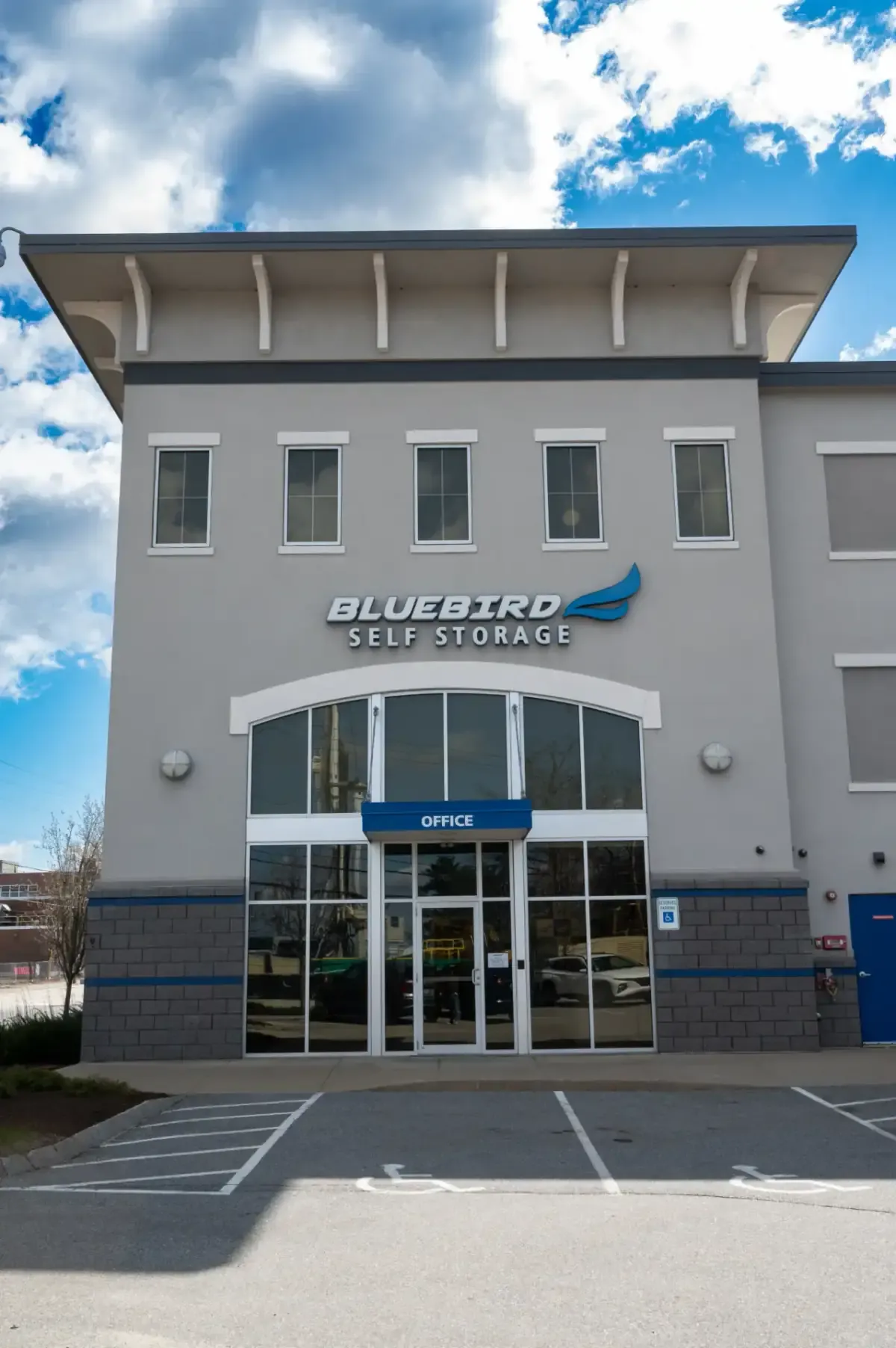 Bluebird Self Storage office entrance